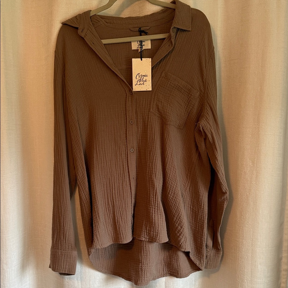 Casual Brown button down